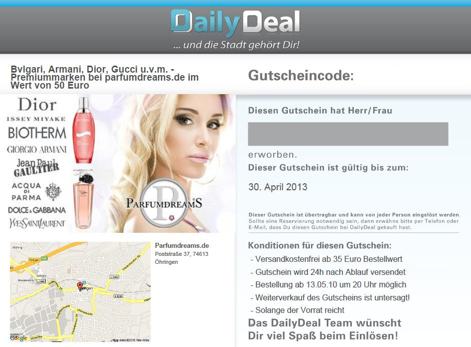 parfumdreams gutscheincode