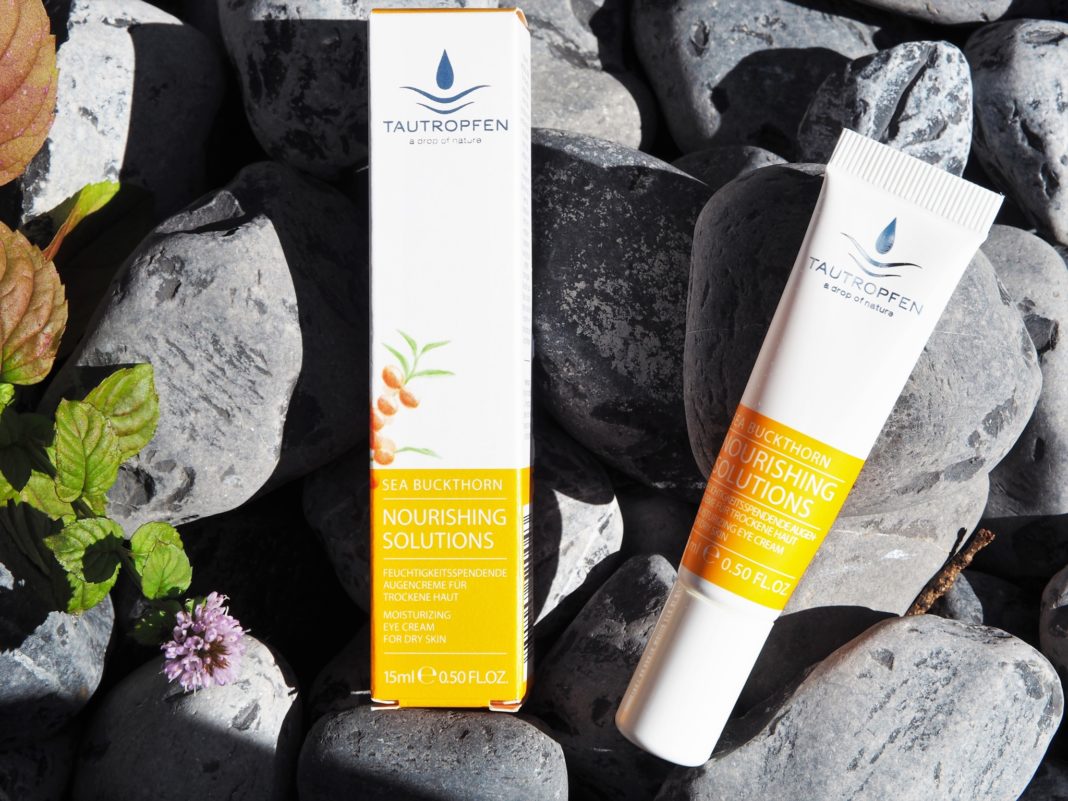 Tautropfen Naturkosmetik Sanddorn Augencreme