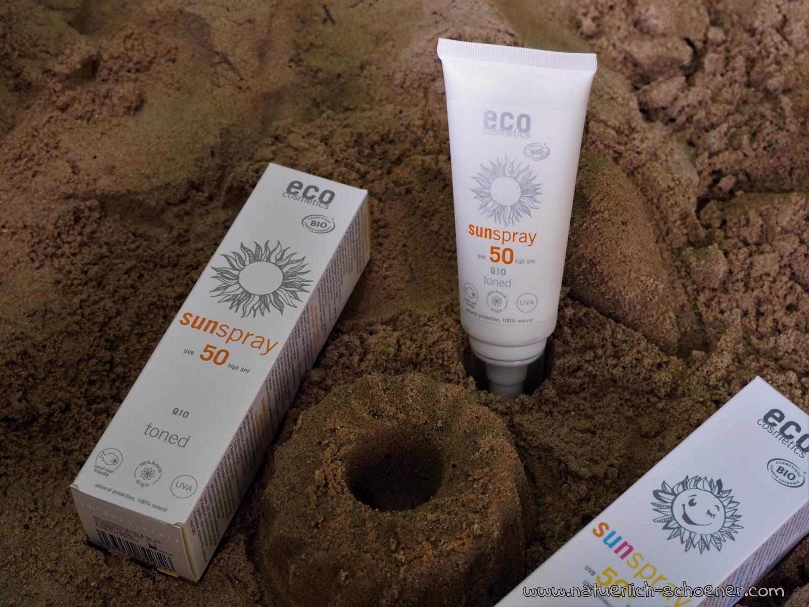 Eco Cosmetics Sonnenspray LSF 50 getönt Q10