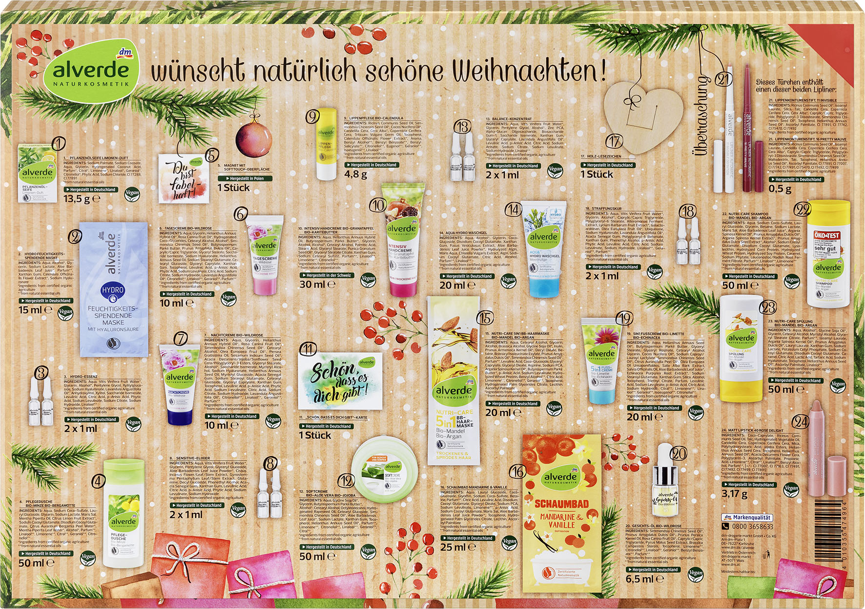 alverde Naturkosmetik Adventskalender 2019